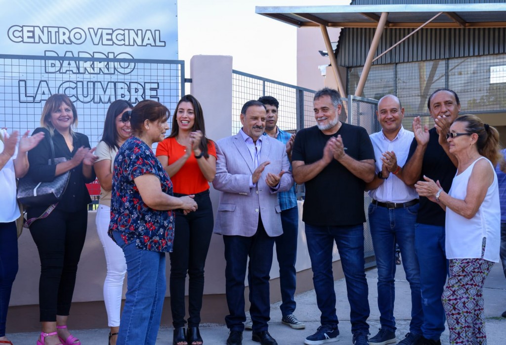 Quintela y Puy Soria acompañaron la inauguración del centro vecinal del barrio La Cumbre