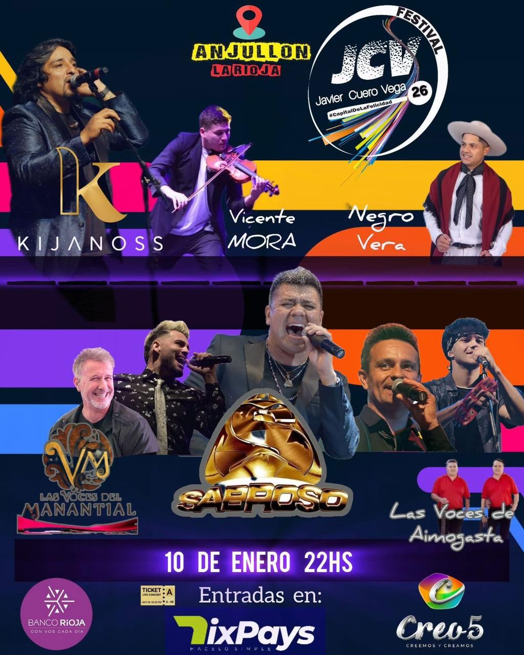 Fiestas Populares 2026: Anjullón celebra una nueva edición del festival Javier “Cuero” Vega