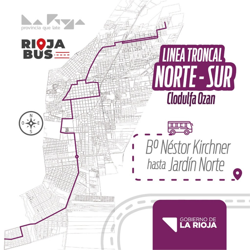Así será el recorrido de las líneas de colectivos de Rioja Bus