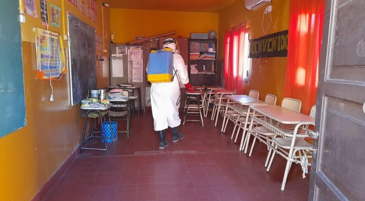 Chamical: El municipio prepara los establecimientos educativos para el inicio de clases
