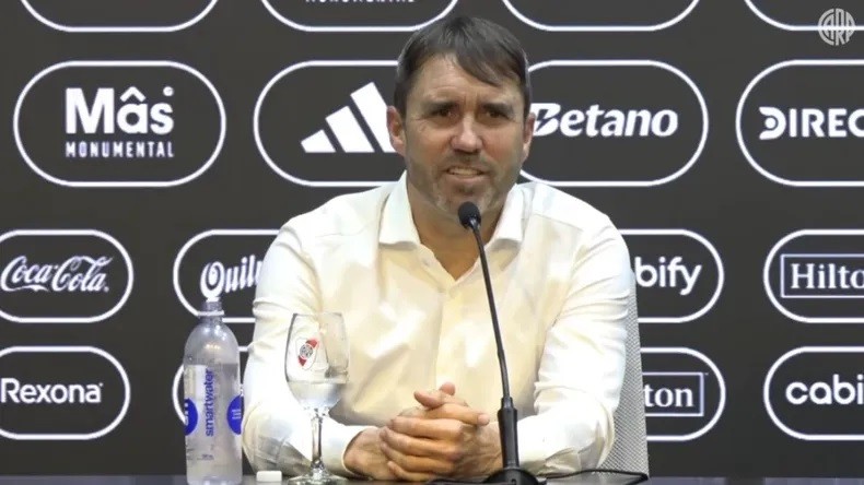 Con car&aacute;cter y ambici&oacute;n: Eduardo Coudet fue presentado como DT de River Plate