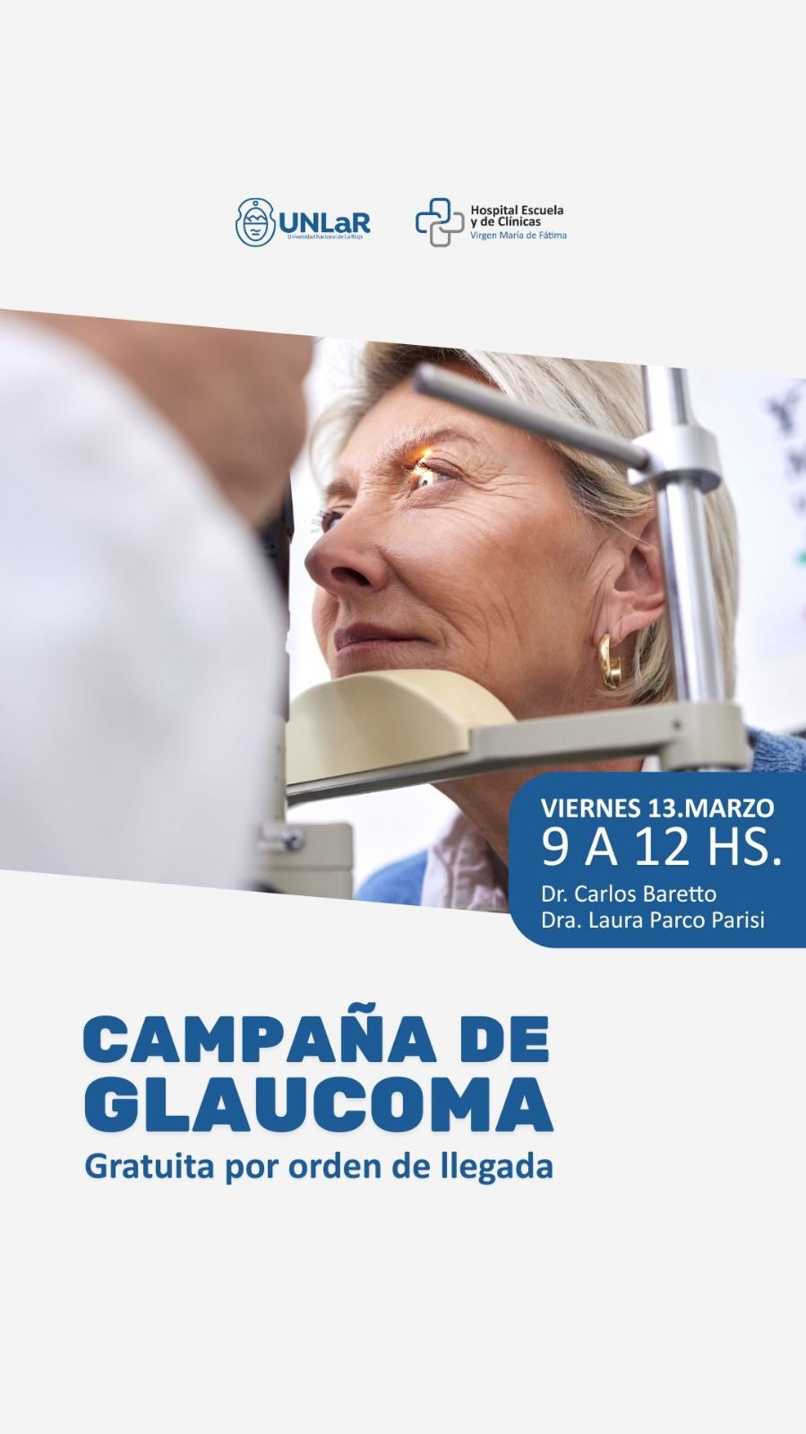 Campa&ntilde;a de detecci&oacute;n de glaucoma en el Hospital Escuela y de Cl&iacute;nicas