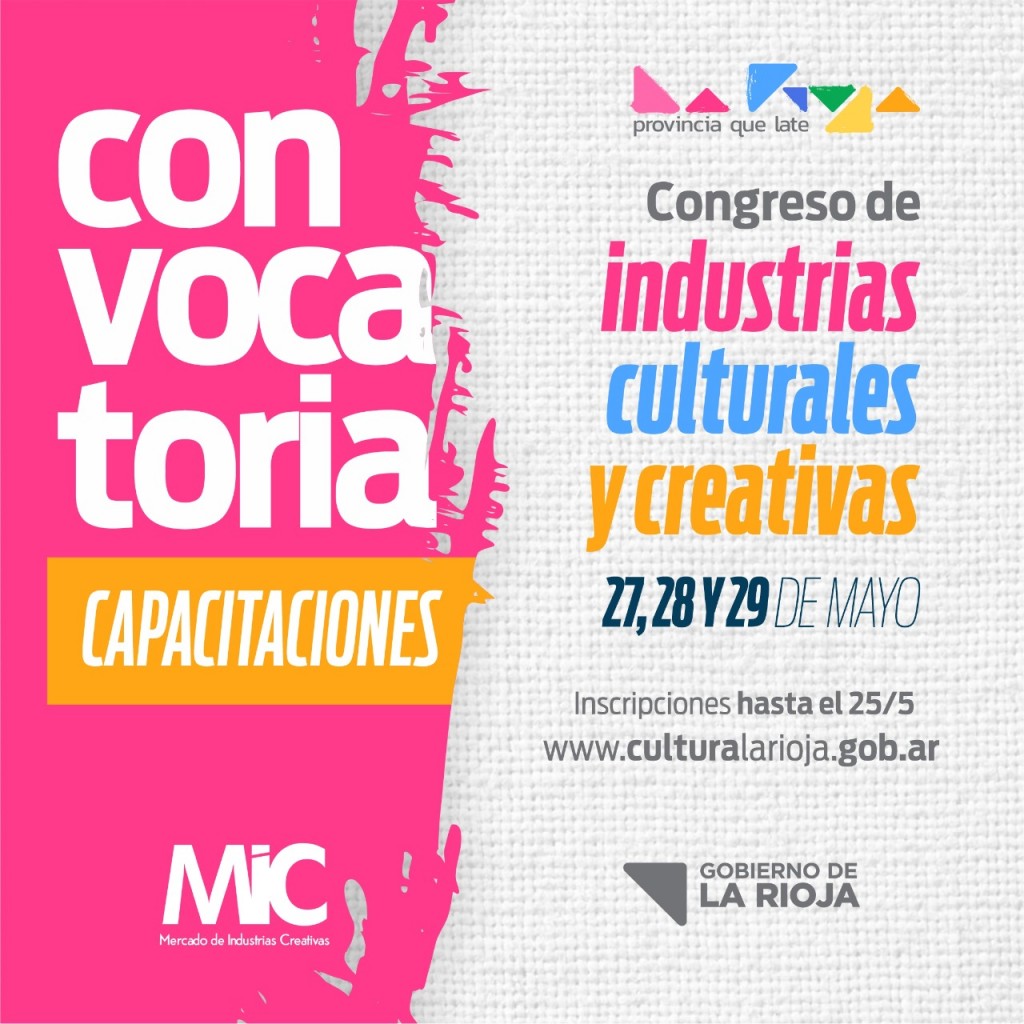 Invitan a participar del Congreso de las Industrias Culturales y Creativas 2021