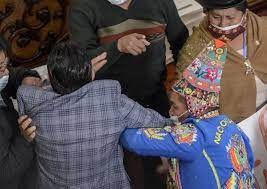 Legisladores bolivianos terminaron a las piñas en medio de una sesión en el Congreso