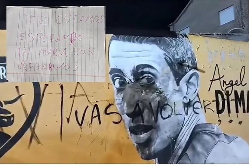  Amenazas a Di María: nuevo mensaje en contra del futbolista en medio de los rumores por su regreso a Rosario Central