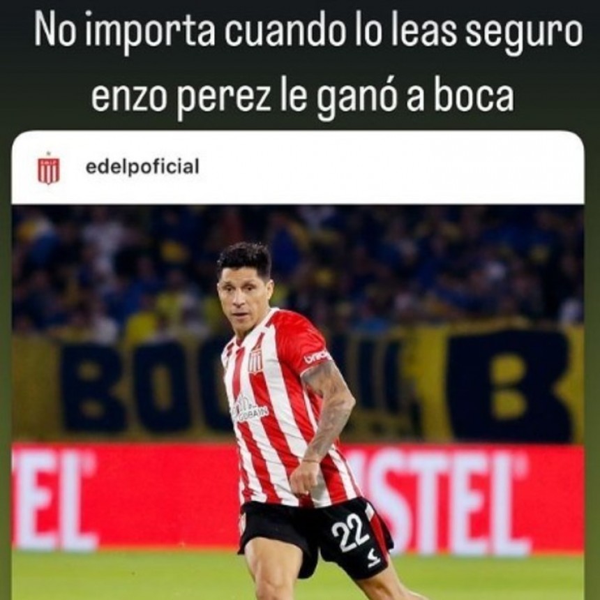 El hijo de Enzo Pérez gastó a Boca por la eliminación