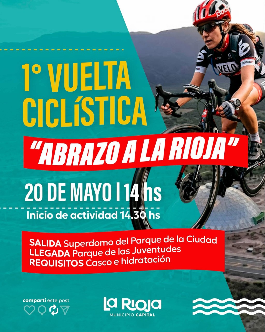 El Municipio realizar&aacute; la primera &ldquo;Vuelta Cicl&iacute;stica&rdquo; para celebrar los 435 a&ntilde;os de La Rioja