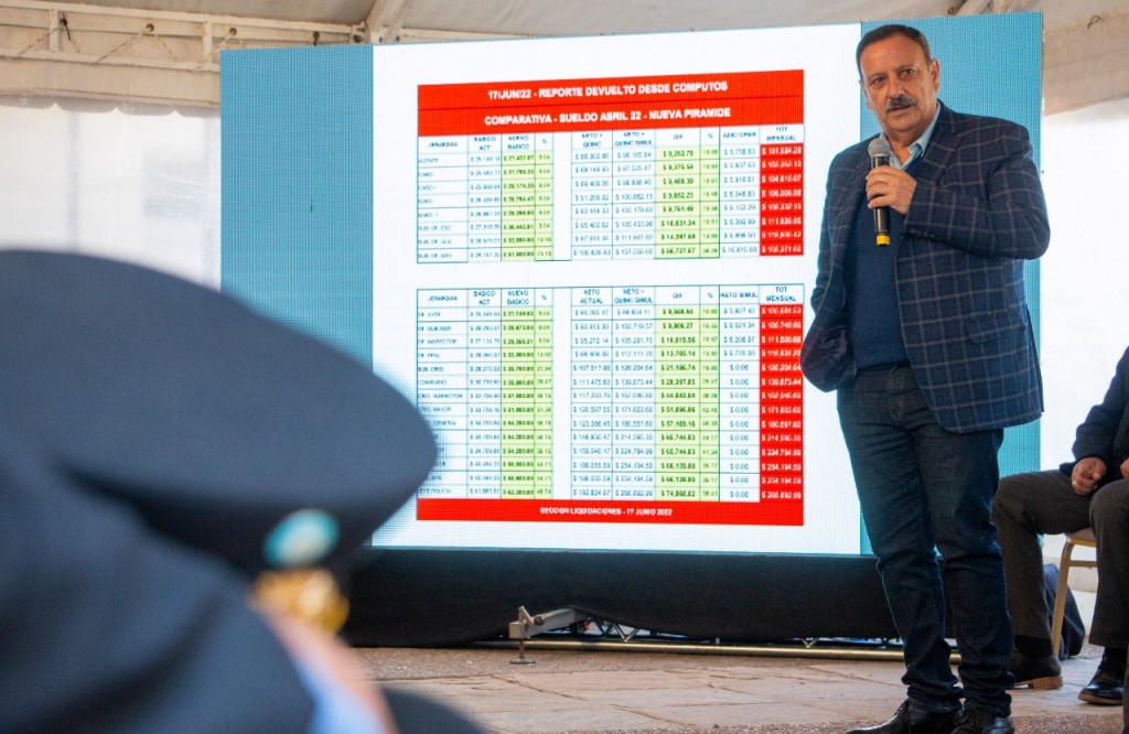 Quintela anunció una importante mejora salarial para las fuerzas de seguridad 