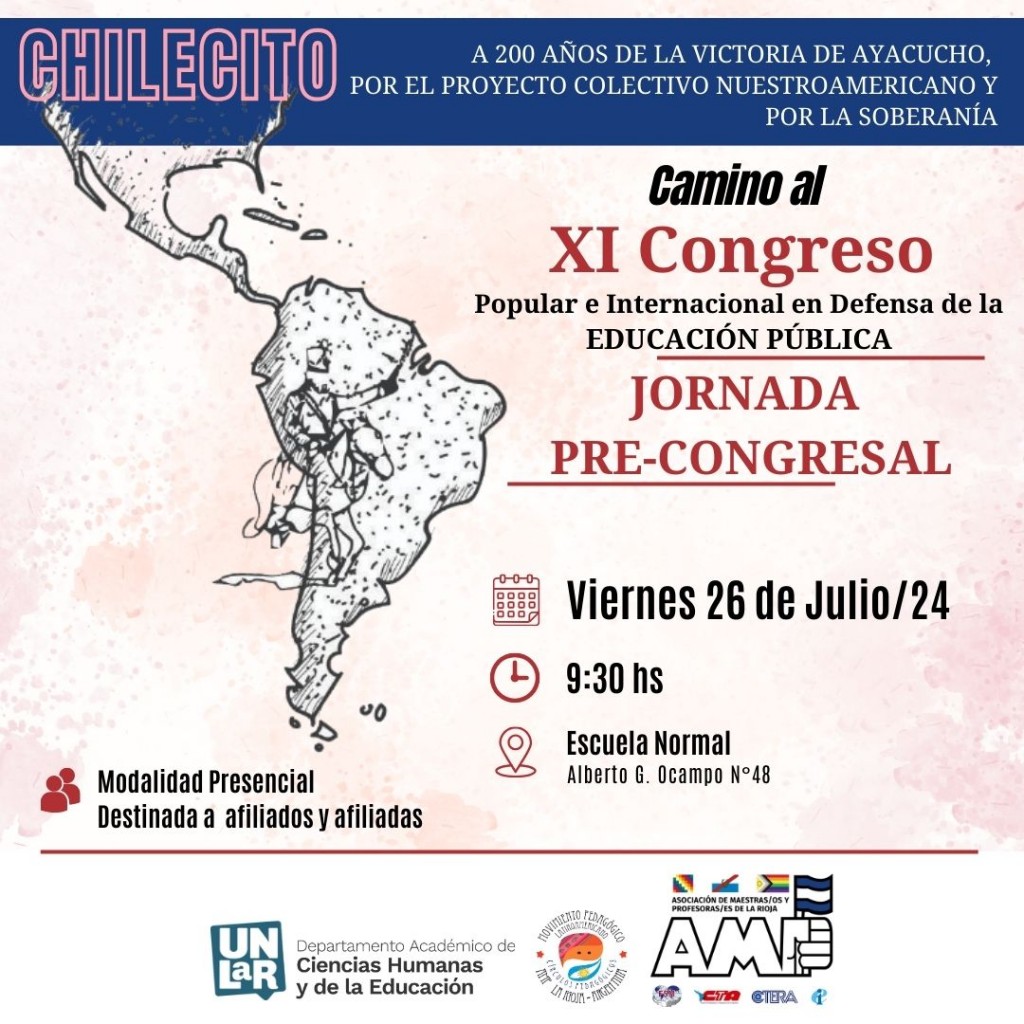 AMP desarrollará Pre-Congreso en Chilecito