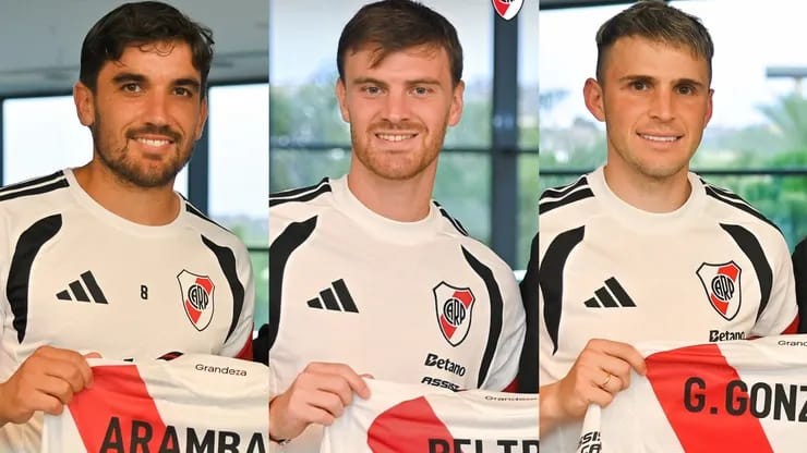River sacudi&oacute; el mercado: present&oacute; a Beltr&aacute;n, Arambarri y Giovanni Gonz&aacute;lez como nuevos refuerzos