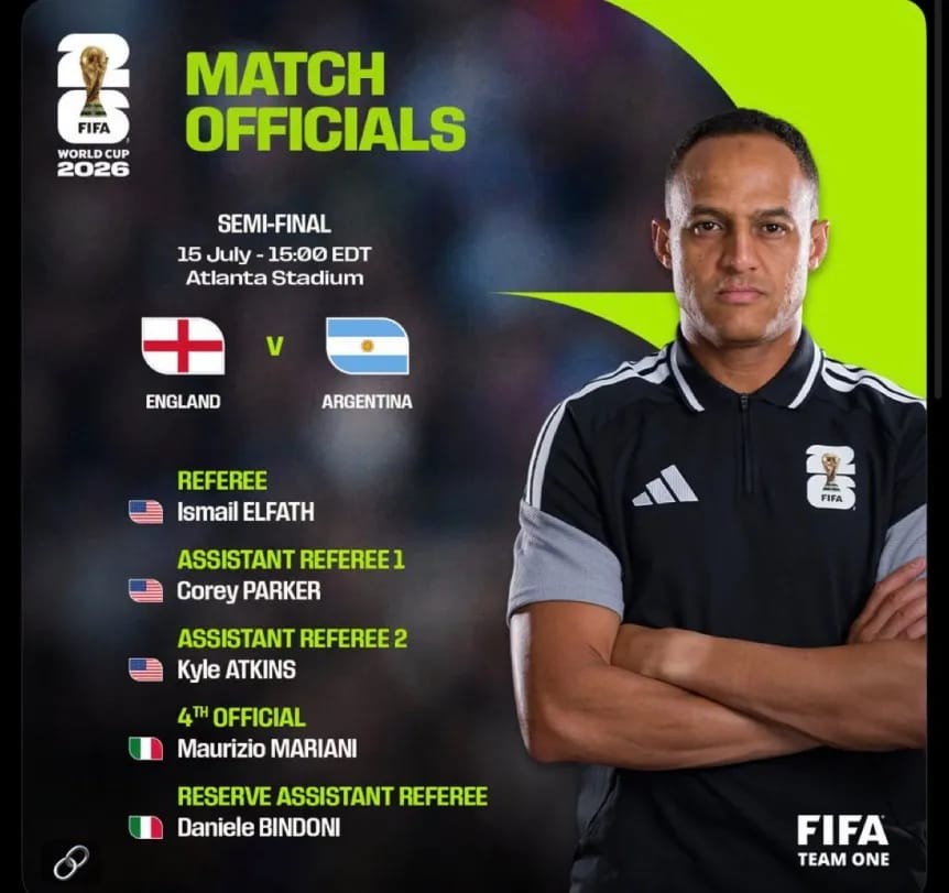 Confirmaron los &aacute;rbitros para Argentina-Inglaterra