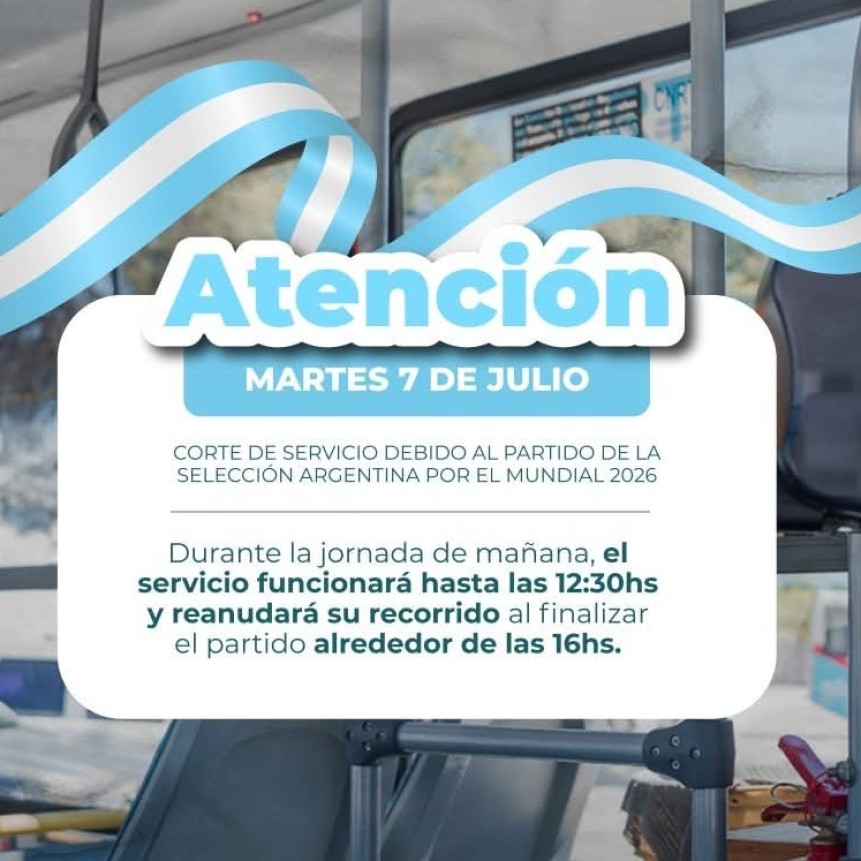 Rioja Bus interrumpir&aacute; el servicio por el partido de la Selecci&oacute;n Argentina