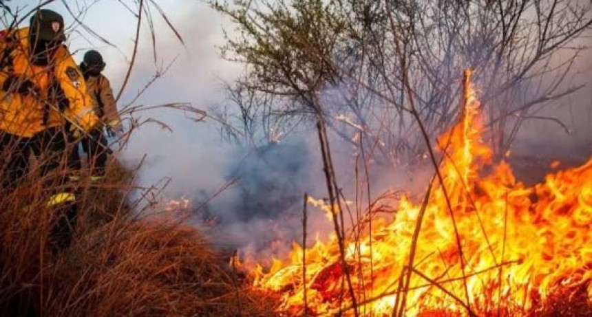 El incendio forestal de Guanch&iacute;n permanece activo en el sector sur