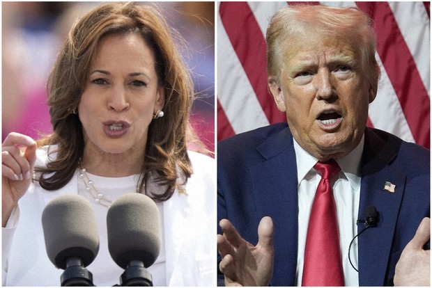 Kamala Harris aventaja ligeramente a Donald Trump