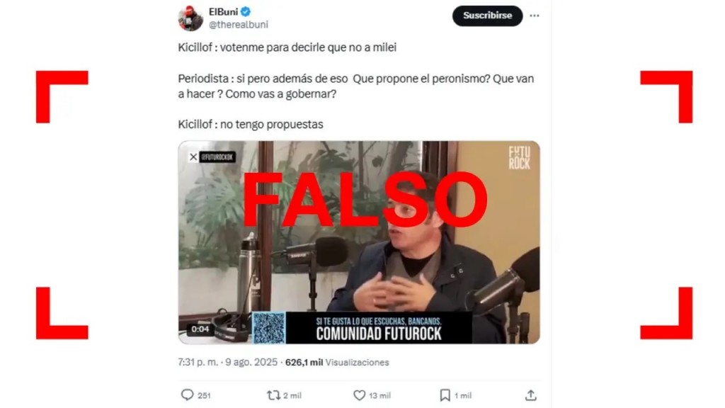 Adorni alteró un video de Kicillof y lo expusieron