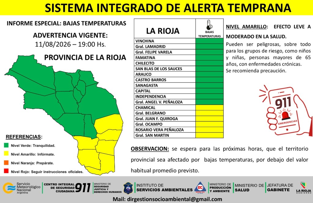 Alerta por fr&iacute;o extremo en La Rioja