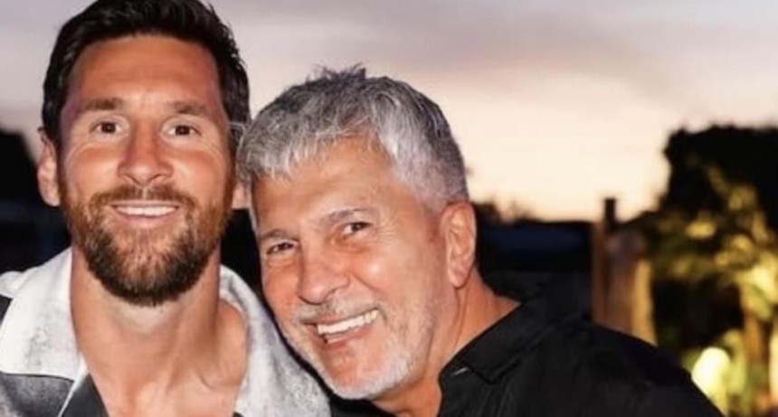 Messi lleg&oacute; a Rosario para despedir a su pap&aacute;