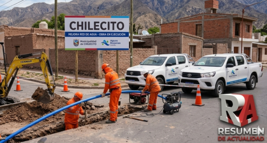 Ampl&iacute;an red de agua en Chilecito