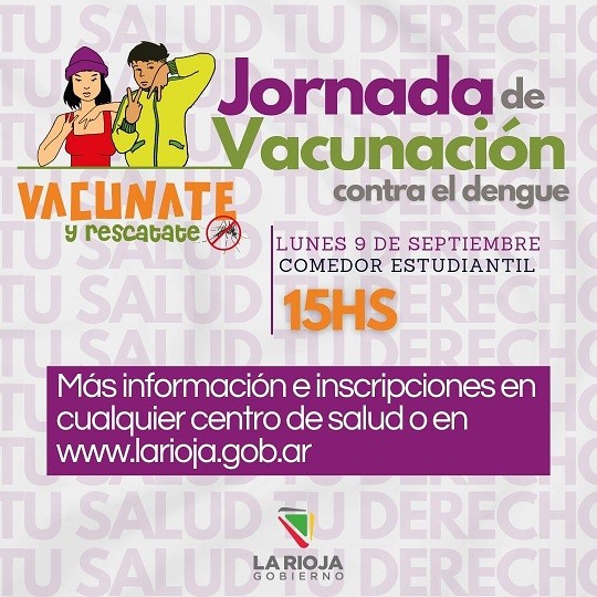  Se realizará jornada de vacunación contra el dengue en el Comedor Estudiantil