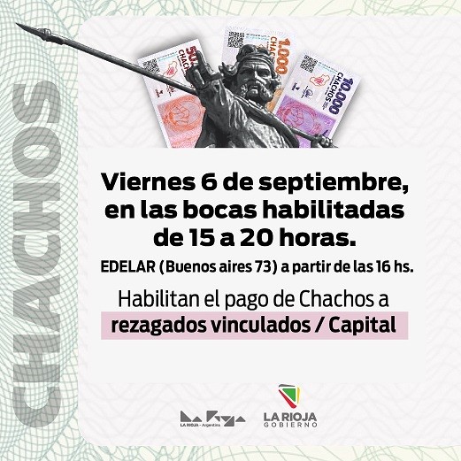 Este viernes 6 de septiembre último día de pago a rezagados de Capital