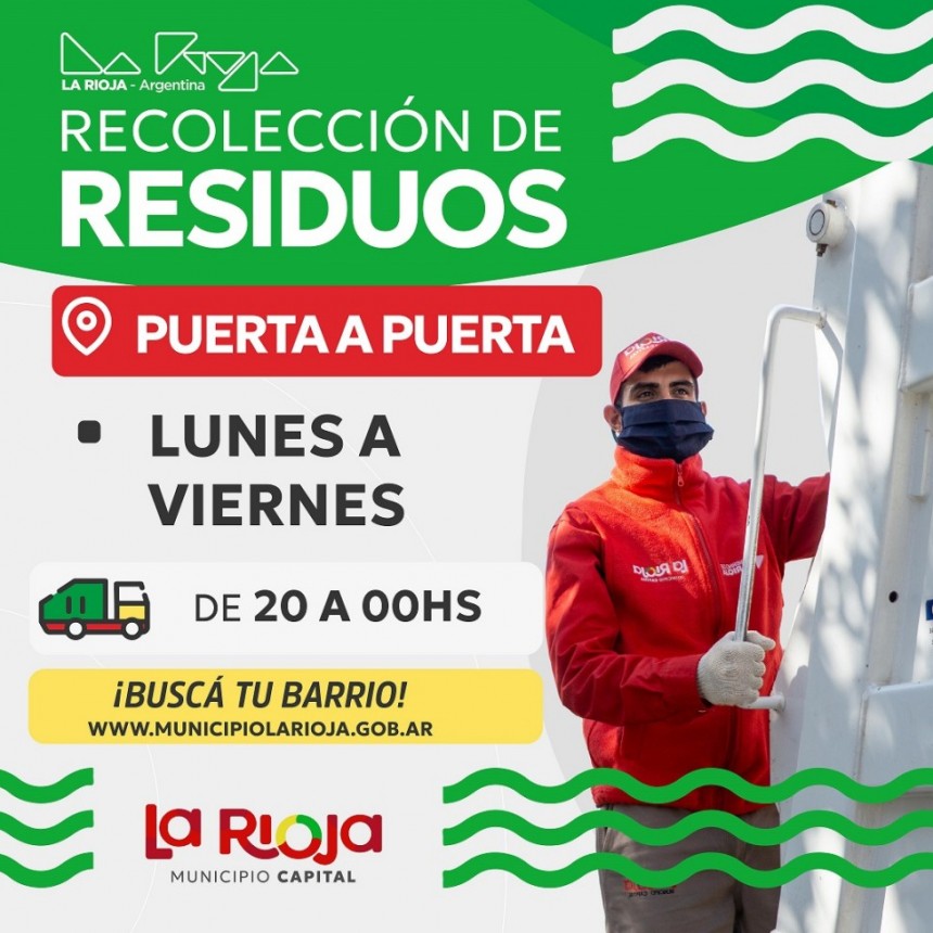 Se modifican los horarios de la recolección de residuos 