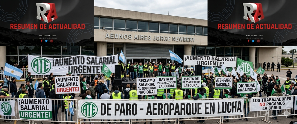 ATE paraliza las actividades en varios aeropuertos en reclamo a las pol&iacute;ticas de Milei