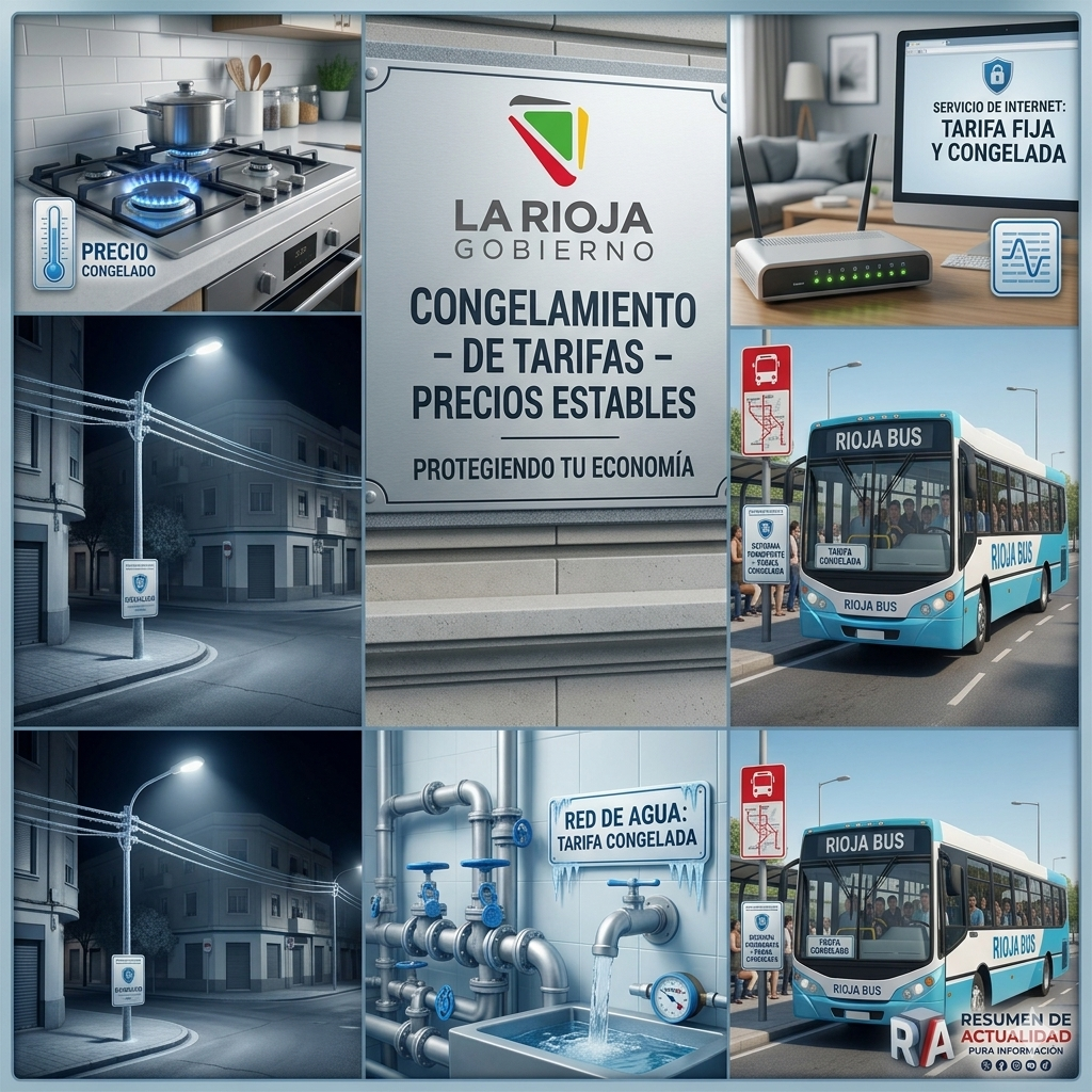 Sin aumentos hasta octubre: La Rioja extiende el congelamiento de tarifas