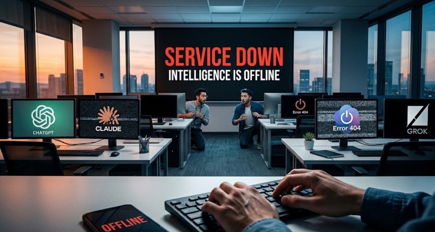 Apag&oacute;n masivo de IA: ChatGPT, Claude y Grok sufren interrupciones en todo el mundo