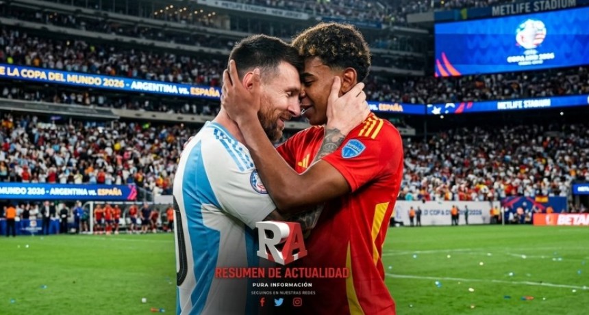 Yamal revel&oacute; qu&eacute; le dijo a Messi en el abrazo tras la final
