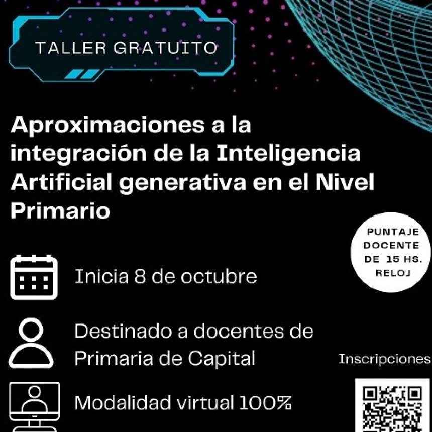 Se realiza el taller sobre Inteligencia Artificial Generativa en el Nivel Primario