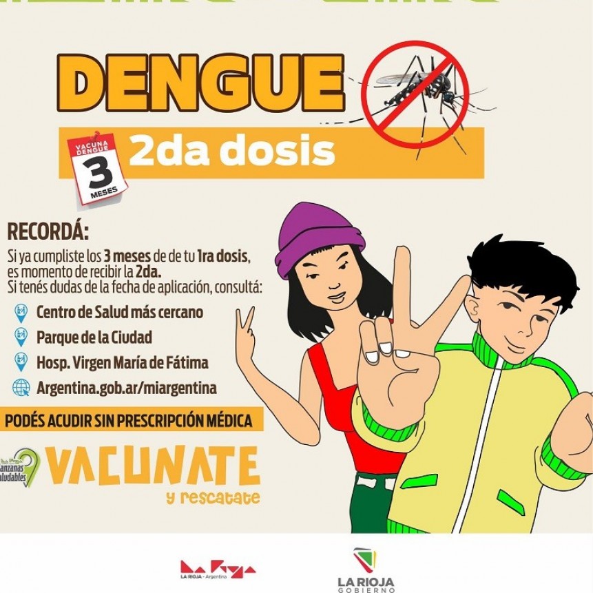 Arranca la vacunación de la segunda dosis de la vacuna contra el dengue 