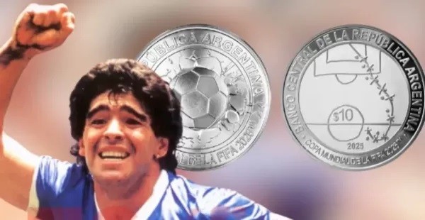 El gol eterno: el Banco Central homenajea a Maradona con una moneda del Mundial 2026