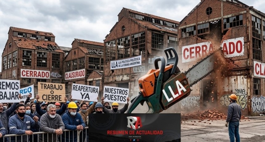 Las pol&iacute;ticas econ&oacute;micas de Milei llevaron a 32 mil empresas al cierre definitivo
