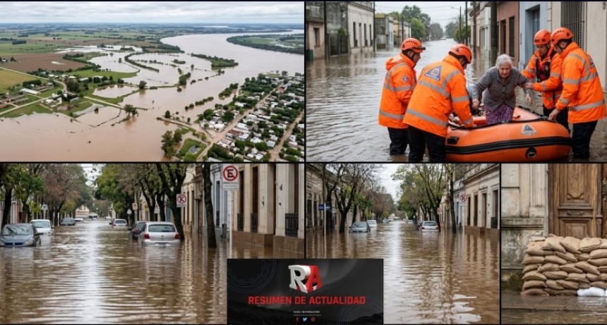 Preocupaci&oacute;n en Entre R&iacute;os y Corrientes por la crecida del r&iacute;o Uruguay