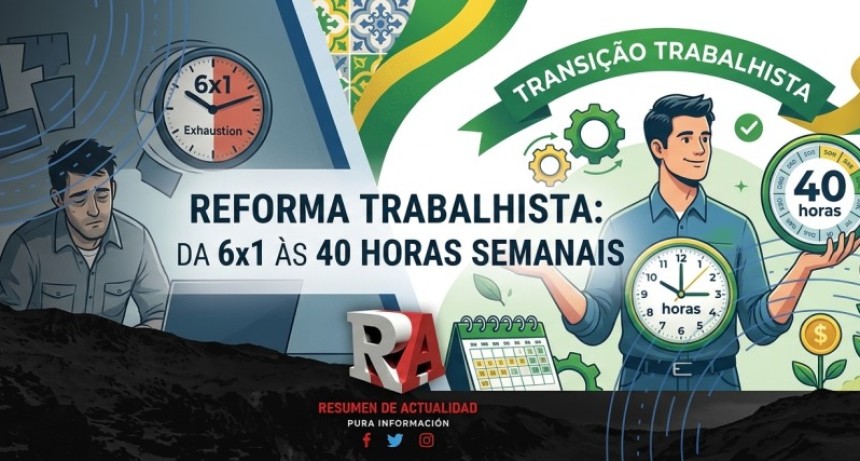Brasil le pone fin a la jornada 6x1: habrá dos días de descanso y 40 horas semanales