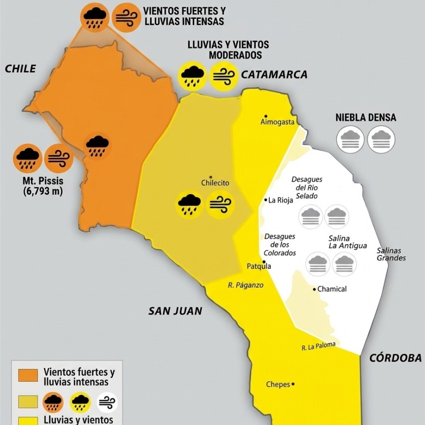 Pronostican un fin de semana con alerta meteorol&oacute;gica por vientos y lluvias