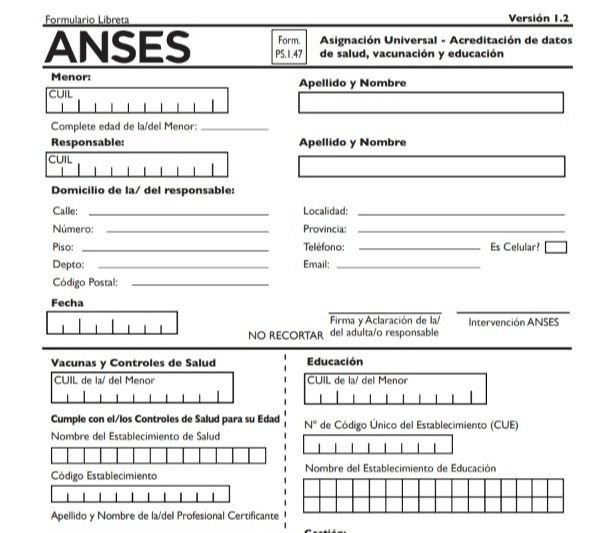 ANSeS advierte que hasta el 31 de diciembre se debe presentar la libreta AUH