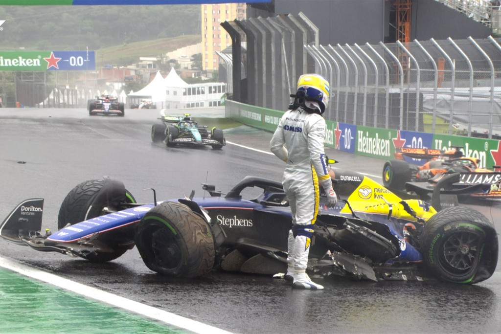 Colapinto tuvo un sábado para el olvido en Brasil