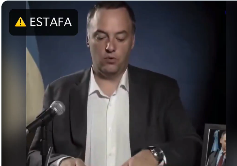 Un entrerriano cayó en una multimillonaria estafa con un falso video de Adorni