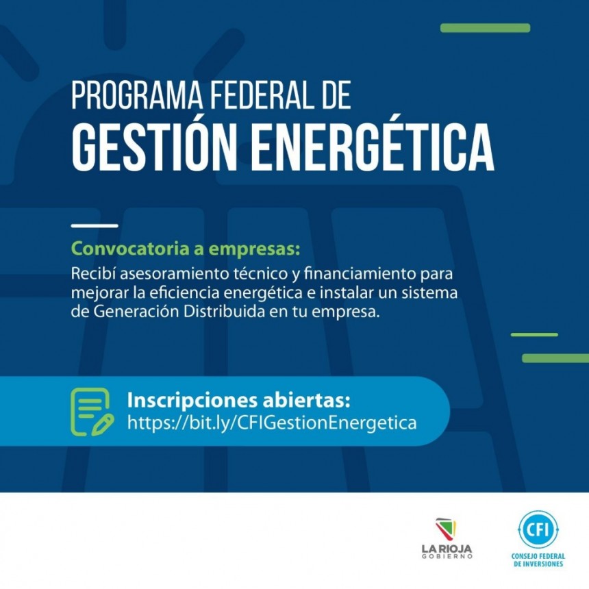 Pymes: Abren la inscripción para obtener financiamiento y paneles solares fotovoltaicos del CFI