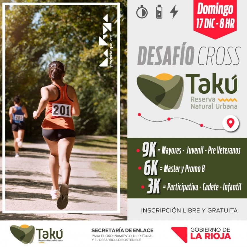 El próximo domingo 17 de diciembre se realiza la carrera “Desafío Cross Takú”